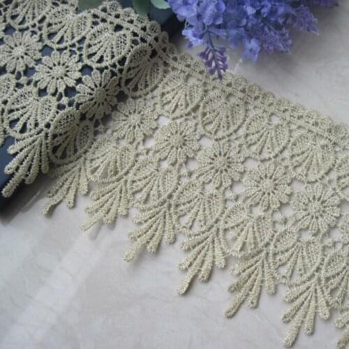 Gold lace flower DIY embroidery cloth wholesale garment accessories accessories handmade champagne gold wide 13cm