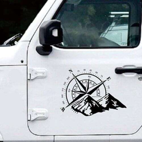 48*34cm Off-road Compass Car Sticker Rose Navigate Vinyl Sticker Decal Car Truck Auto Laptop Car Door and Hood