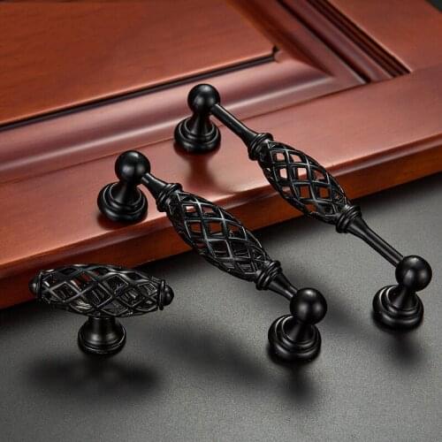 5pcs Birdcage Door Handle Antique Furniture Knobs and Handles for Kitchen Cabinets Vintage Closet Handle Drawer Pull