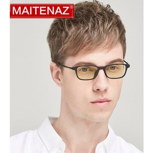 Anti Blue Light Myopic Night Vision Glasses Men Driving Polarized Glasses Ultralight Pure Titanium Anti Dazzle Women Glasses