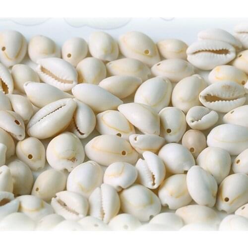 50Pcs Cut Conch Sea Shell Cowrie Cowry Charm Beads Beach Jewelry Findings Anklet Pendant DIY Craft Women Necklace Making