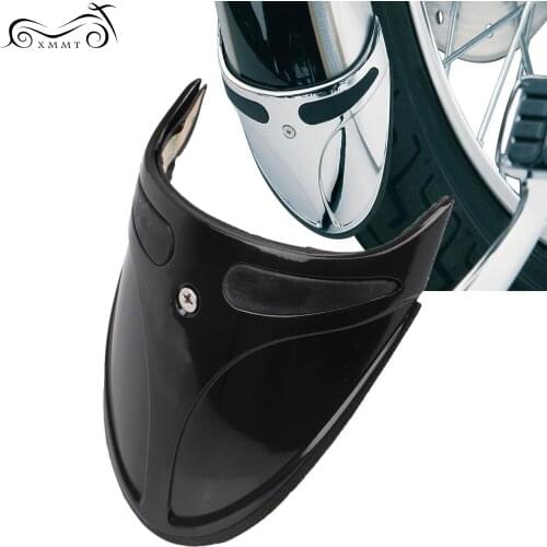 Black Fender Extension Mud Flap Trim Narrow for Harley Sportster Dyna FXST FXR