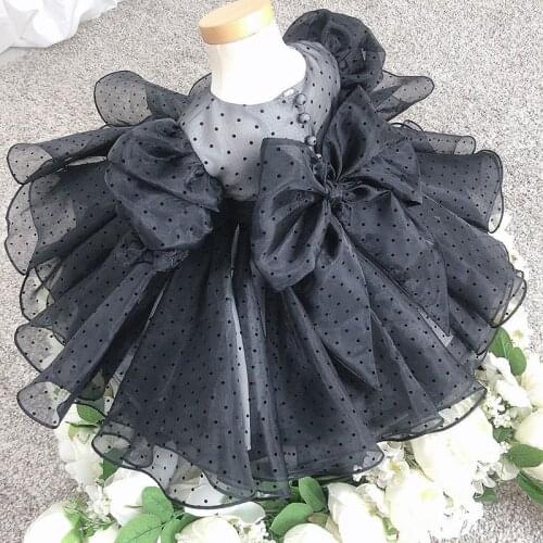 Flower Girl Spanish Dress Children Wedding Dresses For Baby Girls Boutique Elegant Ball Gowns Kids Tulle Bubble Sleeves Vestidos