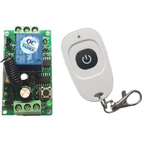 DC12V 1CH 10A Wireless Remote Control Switch System Receiver one-button waterproof Remote 315mhz/433mhz
