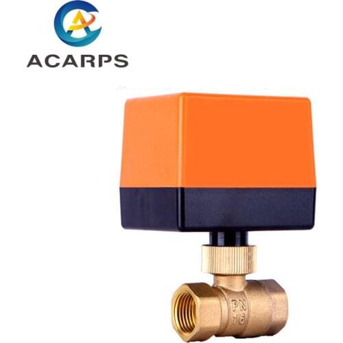 1/2" Electric Ball Valve 3-wire 2 Way Control Brass Motorized Ball Valve 220V 12V 24V