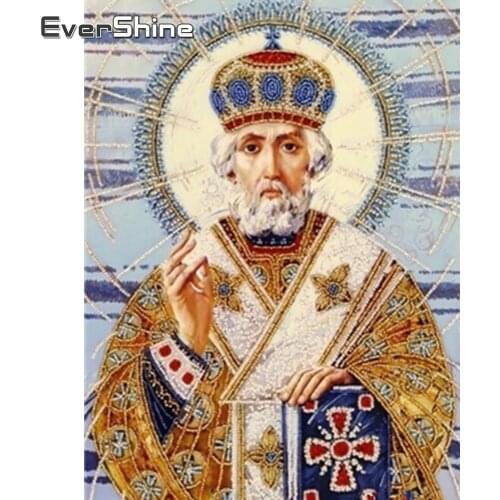 EverShine Diamond Painting Religion Cross Stitch Kit Embroidery Icon Full Drill Display Picture Of Rhinestones Decoration Home
