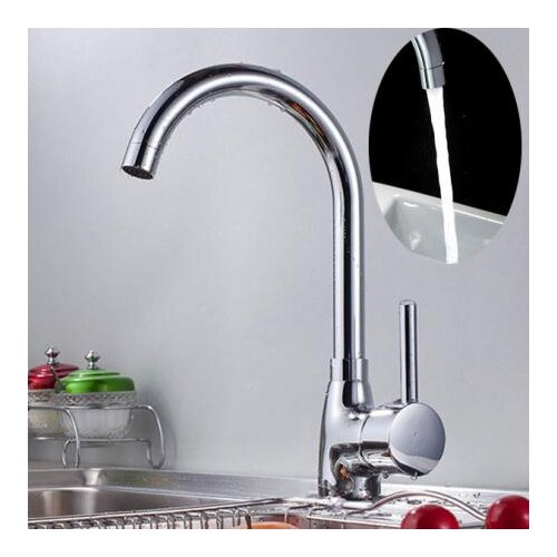 2015 Hot selling solid brass kitchen sink faucet with single lever polished chrome kitchen sink faucets , kitchen sink mixer tap