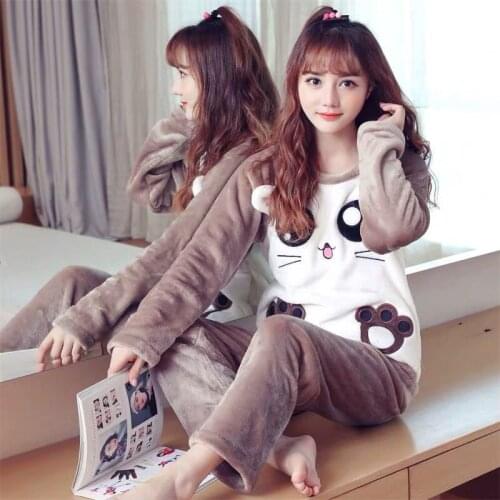 Hanzhenxiu Women's Flannel Pajamas
