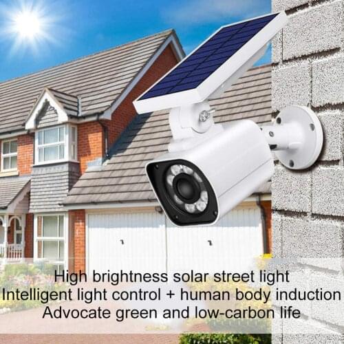 Simulation Monitoring Fake Camera Solar Lights Human Body Induction Courtyard Lamp Square Shape Dummy Solar Powered Camera
