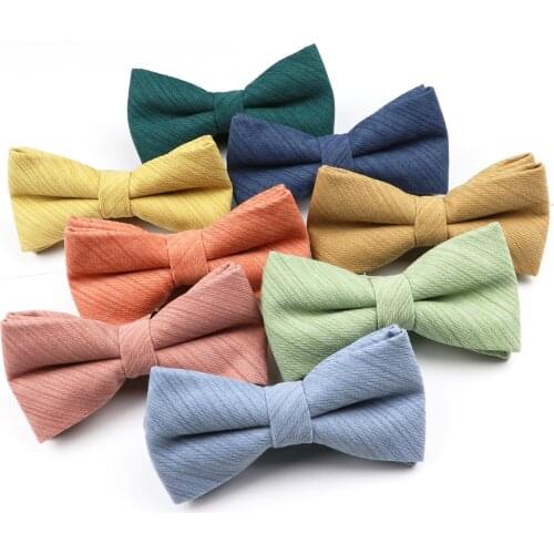 2PC Fashion New Candy Color Parent-Child Bow Tie Set 100% Cotton Adjustable Family Butterfly Party Dinner Wedding Cute Accessory