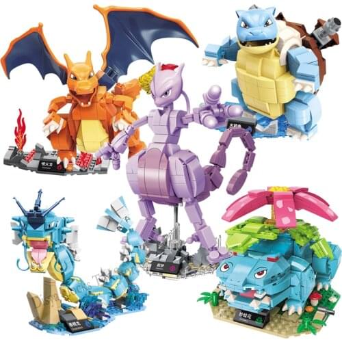 Creator Cartoon Anime Pokemon Pocket Monster Building Blocks Bricks Sets Classic Movie Dolls Model Kids Toys For Children Gift