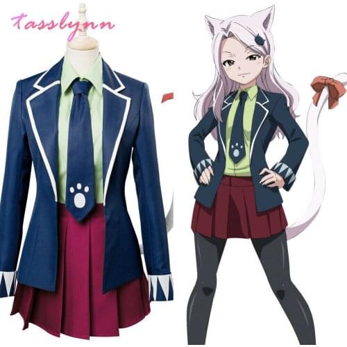 Fairy Tail Final Season Carla Human Form Cosplay Costume Suit Uniform Jacket Top Halloween Carnival Costumes For Women Girls