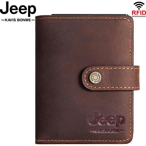 Leather Credit Card Holder Wallet Men Women Metal RFID Vintage Aluminium Bag Crazy Horse Coffee Bank Cardholder Case Quailty
