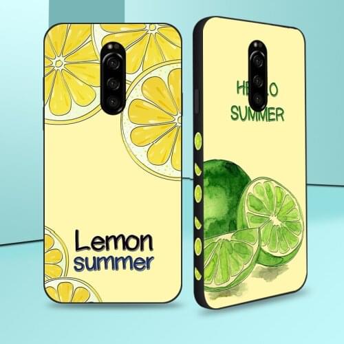 Cool Summer Fruit Case For Sony Xperia 5 2019 XZ4 XZ1 Compact XZ XZ 2 XZ3 Lemon Soft Shell Cover For Xperia 1 10 Plus