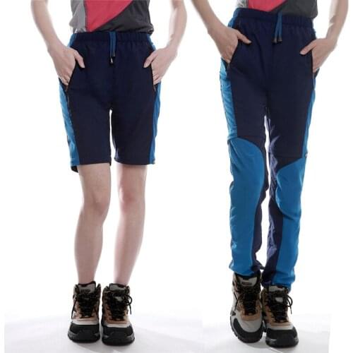 Summer Outdoor Quick Dry Pants Women Matching Detachable Trousers Mens Lightweight Breathable Cycling Travel Hiking Pants 2020