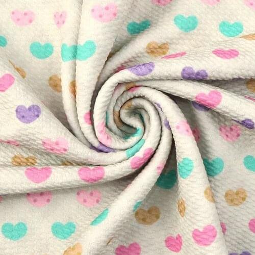 50*145cm Summer Heart Jacquard Bullet Twill Bubble Knit Fabric Sewing Quilting Fabrics for Needlework DIY,c10902