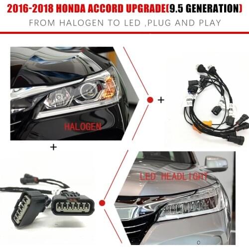 CZMOD Car Headlight Modification upgrade Transfer Wire Harness Headlamp Modify For Honda 2016 Accord car accessories