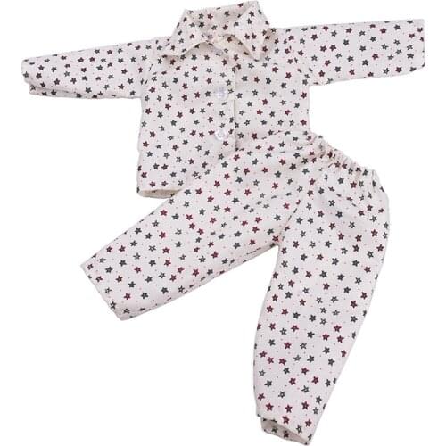 Fashion Doll Pajamas Clothes Set for 18'' Dolls Sleepwear Nightwear Colorful Children Gift Toy Dolls Accessories