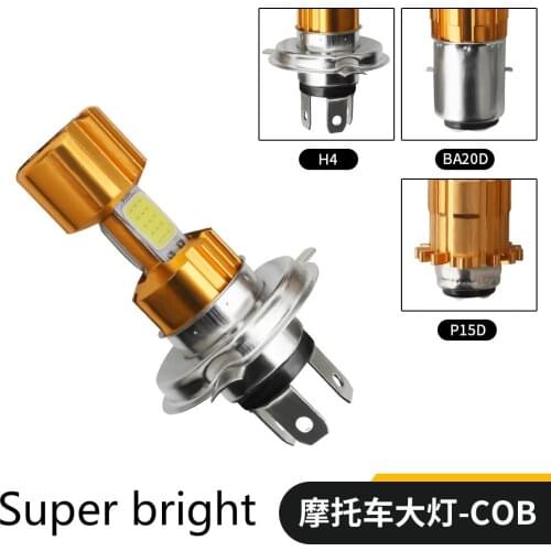 Motorcycle Lamp P15d Ba20d Single Claw Three Side, Double Claw H4 Three Side Luminous Cob Headlamp Retrofitting Headlamp LED 12V