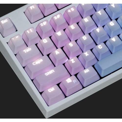 OEM PBT Keycaps Set Keycap Backlit Mechanical Keyboard Double Color Dip Dyeing 104 Keys For Cherry MX Switches Gaming Keyboard
