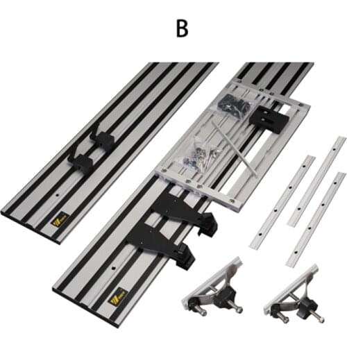 Universal Circular Saw Guide Rail/Track 2800mm with Adjustable Saw Base For Makita, Bosch, Festool, Straight Line, Double Layers