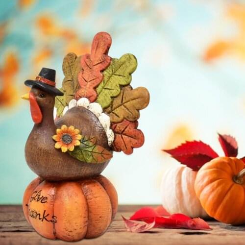 Halloween Pumpkin Ornaments Thanksgiving Pumpkin Turkey Decoration Party Christmas Decoration Resin Ornaments Kids Toy