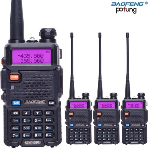 4PCS Baofeng UV-5R Walkie Talkie bf uv5r cb radio handheld long range Comunicador Transmitter Transceiver Two Way Radio+ headset