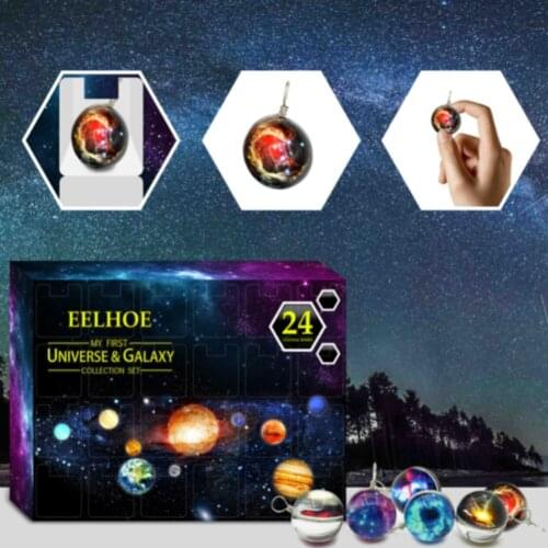 Christmas Advent Calendar planets Gift Box Funny Early Childhood Education Toys Xmas Pendant Gift Box For Kids Adults Christmas