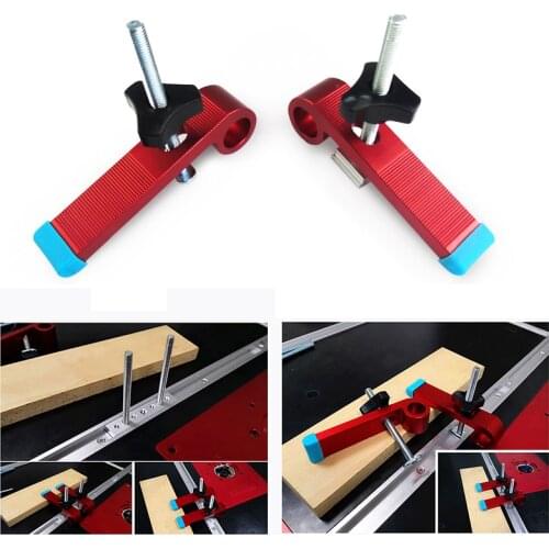 Universal 1Set Clamping Blocks Platen Miter Track Clamping Blocks M8 Screw Hand Tools Set Woodworking Joint