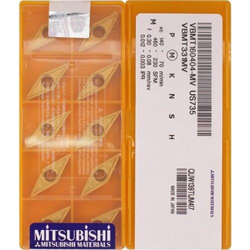 VBMT160404-MV US735 100% Original carbide insert with the best quality 10pcs/lot free shipping