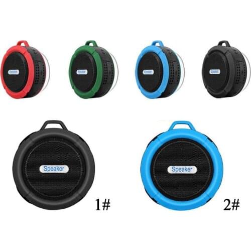 Waterproof Bluetooth Speaker Shower Speaker C6 with Strong Driver Long Battery Life and Mic and Removable Suction Cup in Retail