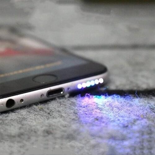 1PCs Colorful Speaker LED Light Glow Night Cool Flash Light Sensor Cable for IPhone 6 6s 6S PLUS Led Light Mobile Phone Parts