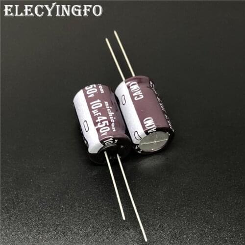 10pcs/100pcs 10uF 450V Japan NICHICON CA Series 12.5x20mm High ripple current Long Life 450V10uF Aluminum Electrolytic Capacitor