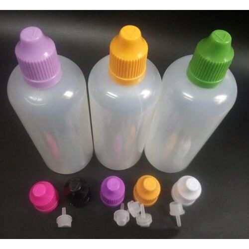 2000pcs PE 120ml Empty Plastic Dropper Bottle Needle E liquid Bottle With Childproof Cap and Long Thin Tip for E juice Nail Gel