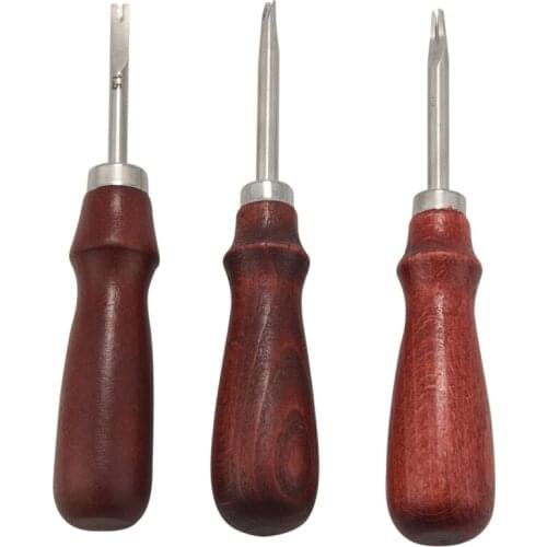 3Pcs 1.5/1.2/1Mm Edge Leather Beveler Skiving Leather Craft Keen Edge Skiver Cutting Tool
