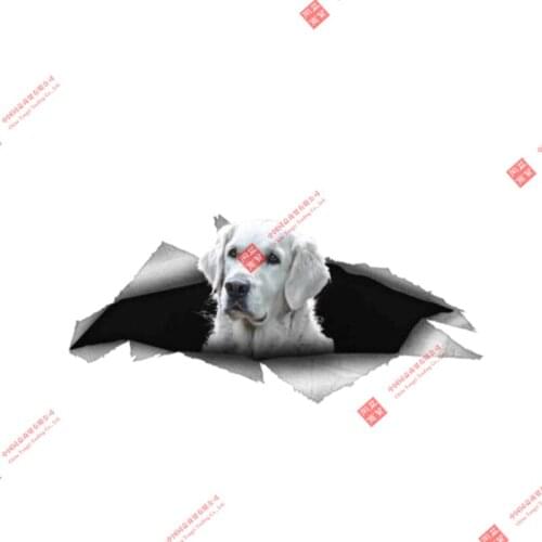 3D Animal 13 x 5.3 Chesapeake Bay retriever Sticker Torn Metal Decal Wild Animal Car Stickers Motorcycle Vinyl 3D Car Styling