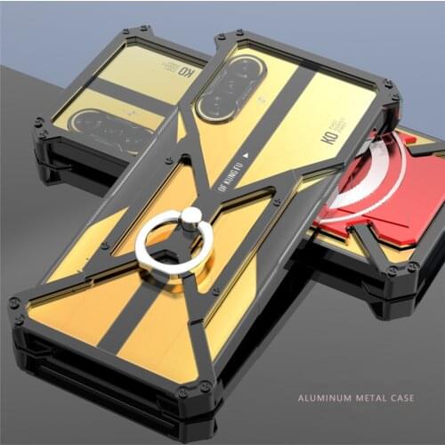 Aluminum Bumper Metal Phone Case For Xiaomi Redmi K40 Case Armor Design Shockproof Stainless Cover For Xiaomi Redmi K40 Coques