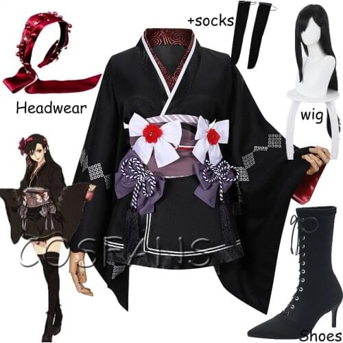 Anime! Final Fantasy 7 Remake Tifa Lockhart Short Kimono Lovely Uniform Cosplay Costume Halloween Suit For Women Wigs and shoes