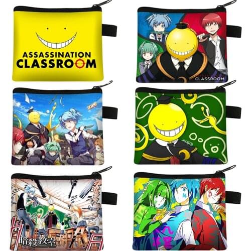 Anime Assassination Classroom Coin Purse Personality Cartoon Boy Girl ID Card Bag Wallet Shopping Coin Bag Gift