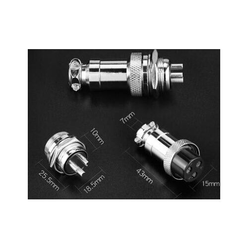 Aviation plug, male and female plug, socket to plug, 3, 4 cores plug connectors, spindle connectores, flange disc