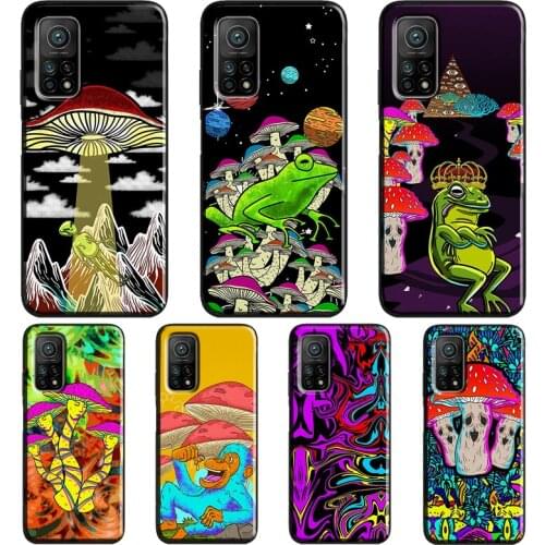 Mushroom Psychedelic Trippy Frog Case For Xiaomi Mi 11 Ultra 9 10 Lite Mi 10T Pro Note 10 Lite Cover For POCO X3 Pro M3 F3