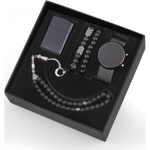 Digital Mens Wristwatch Lighter Rosary Bracelet Set Watches Mens 2021 Luxury Watch Digital Watch Men Watch Men Gifts