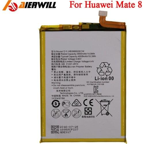 HB396693ECW Battery For Huawei Mate 8 NXT-AL10 NXT-TL00 NXT-CL00 NXT-DL00 mate8 Batterie Accumulator 4000mAh