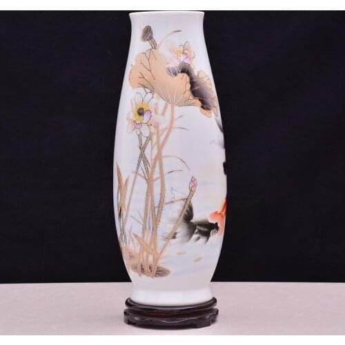 Jingdezhen ceramic vase gift famous jinyumantang large pastel porcelain Home Furnishing flower decoration room