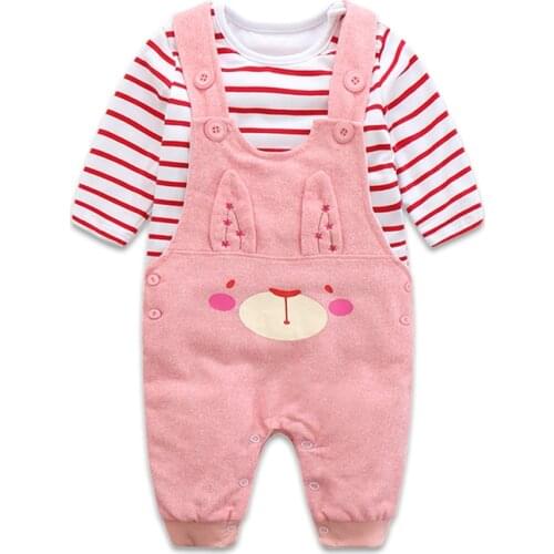 Baby Girl Clothes Set,Infant Long Sleeve+Tops+Overalls Casual Clothes