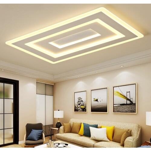 Surface mounted modern led ceiling lights for living room bedroom Square acrylic indoor home ceiling lamp fixtures AC 85-265V