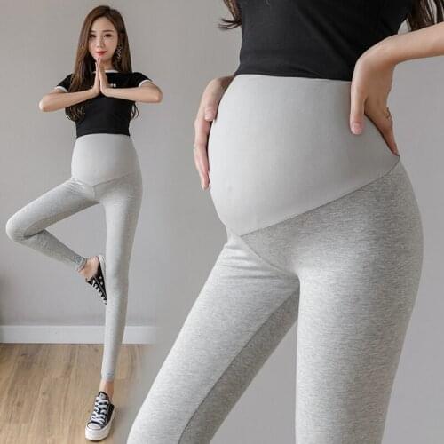 Summer Thin Cotton Maternity Legging Yoga Sports Casual Skinny Pants Clothes for Pregnant Women High Waist Belly Pregnancy