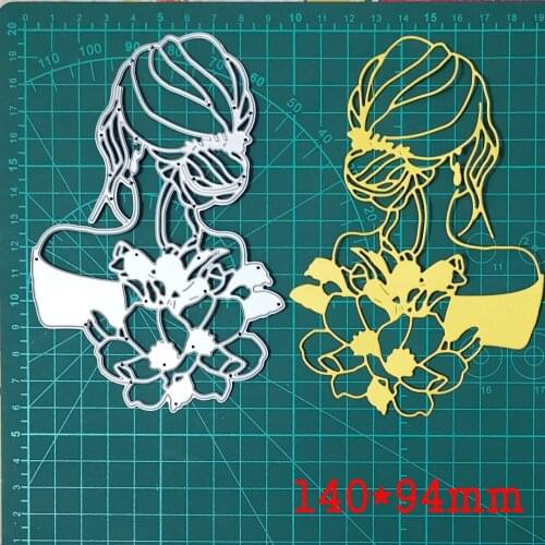 Beauty Girl Metal Cutting Dies Stencils For DIY Lady Scrapbooking Card Decorative Embossing Knife Blade Die Mold Template