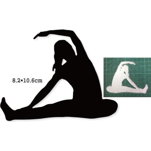 2020 New Metal Dies Women Practicing Yoga Cutting Dies Stencils dies DIY Scrapbooking Paper Cards Embossing Die Cuts craft dies