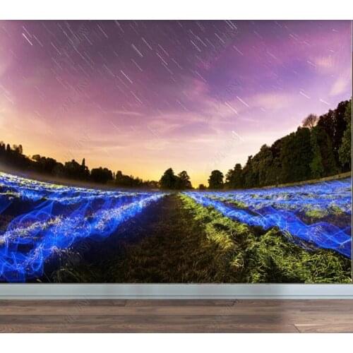 Papel de parede Starry night sky path extends sky universe dark night fantasy 3D wallpaper mural,living room home decor